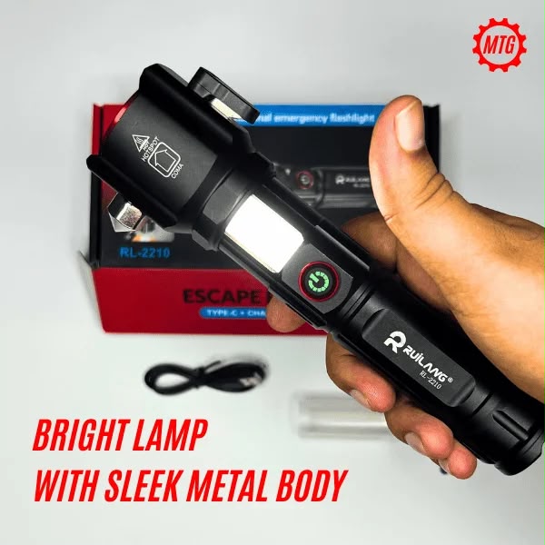 Multi-Functional 1KM Long Range Led Emergency Flashlight