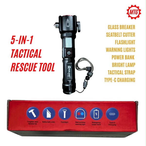 Multi-Functional 1KM Long Range Led Emergency Flashlight