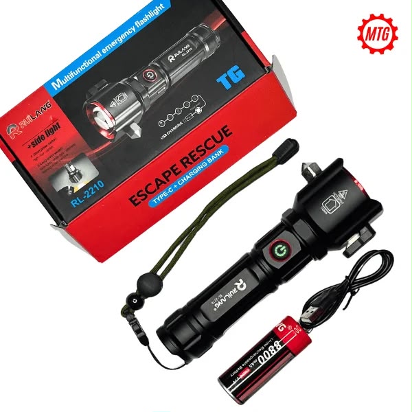 Multi-Functional 1KM Long Range Led Emergency Flashlight